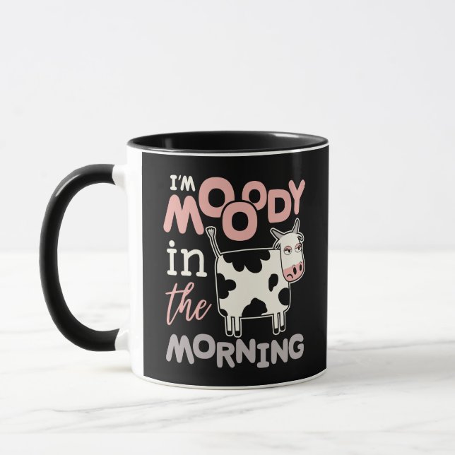 Taza Graciosos regalos de vacas moo Estoy loco por la m (Izquierda)