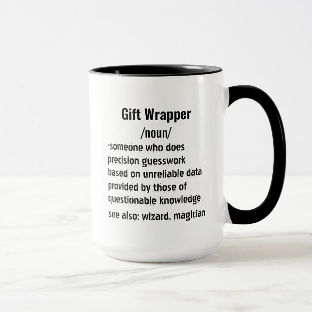 Taza Graciosos regalos Wrapper Definición de regalos pa (Derecha)