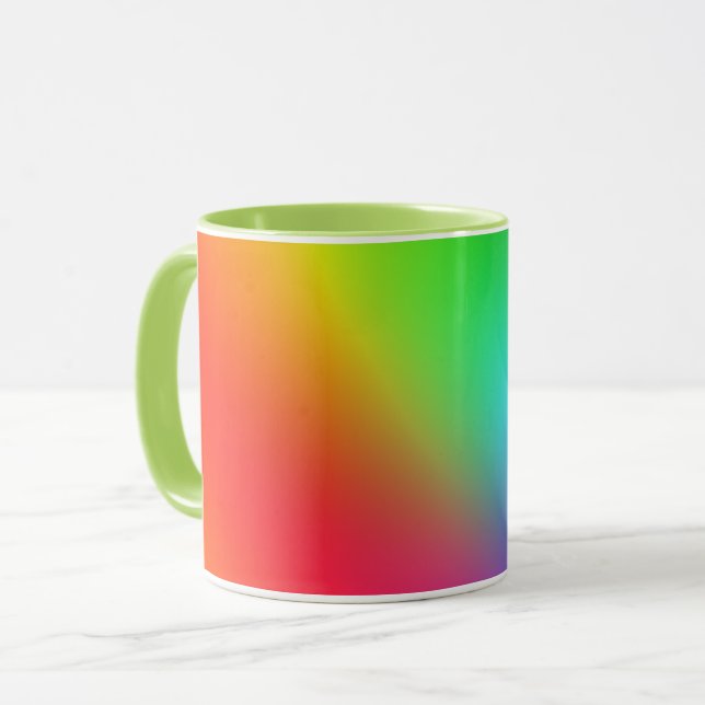 Taza Gradiente de color de arcoíris (Anverso izquierdo)