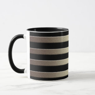 Taza Gradiente de destellos dorados rayado líneas rayas