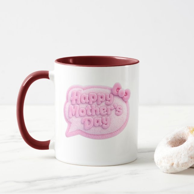 Taza Gradiente Esponjoso Día de la Madre (Con donut)