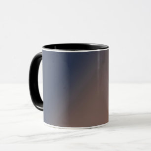Taza Gradiente gris-azul y beige.