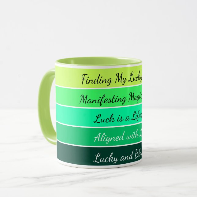 Taza Gradiente moderno del Día de San Patricio (Anverso izquierdo)