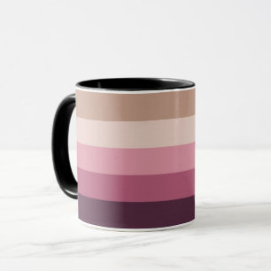 Taza Gradiente Rosa Neutral Armónico Franja Horizontal