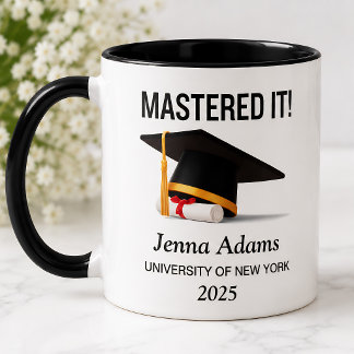 Taza Graduación de Escuela Secundaria Personalizada Mas