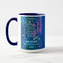 Taza Graduación de la escuela secundaria Nombre del sob
