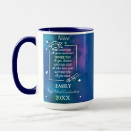 Taza Graduación de la sobrina Nombre y año personalizad