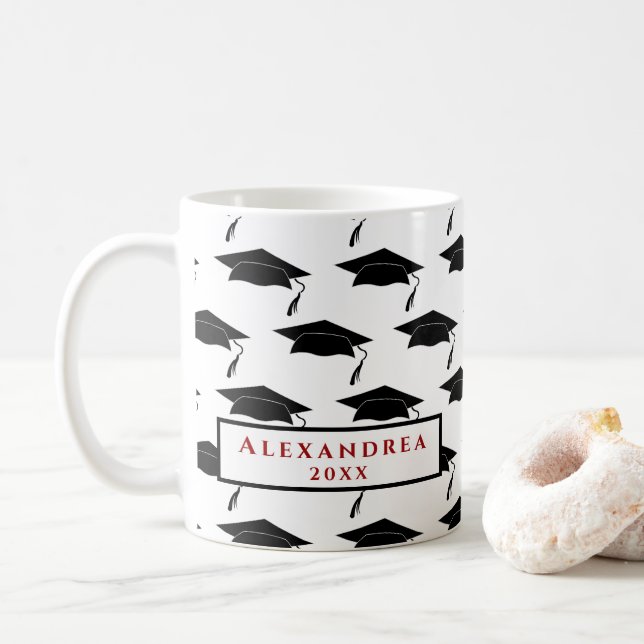 Taza Graduación Graduada Caps Personalización (Con donut)