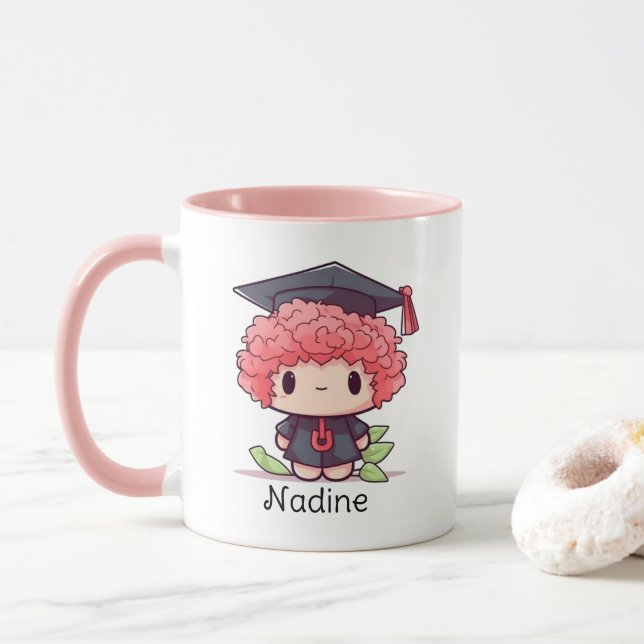 Taza Graduación personalizada del Personalizado Cute Ka (Con donut)