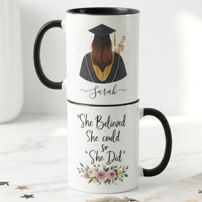 Taza Graduación Personalizada Graduado Mayor Universida (Subido por el creador)