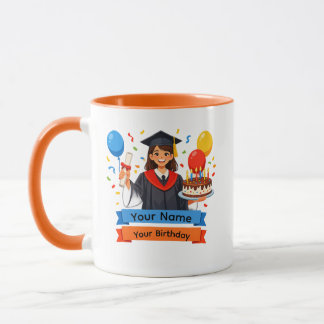 Taza Graduación y Cumpleaños Nombre Personalizado