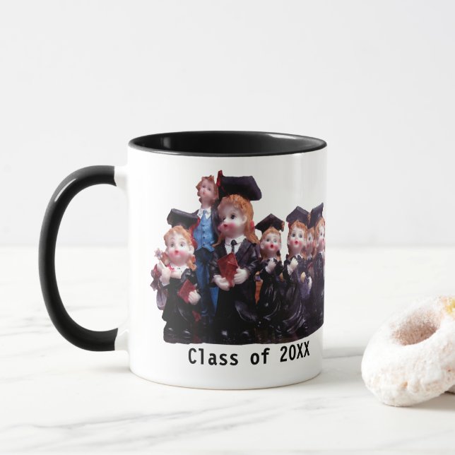 Taza Graduado Clase de Figuras Porcelanas 20XX Foto (Con donut)