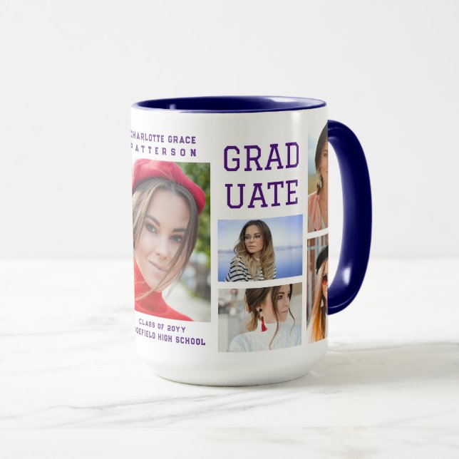 Taza Graduado de guiones modernos y multifotografía (Anverso derecho)