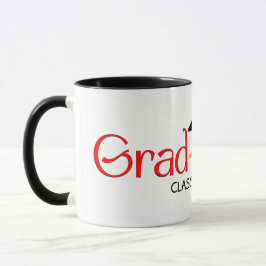 Taza Graduado moderno de color rojo verde amarillo