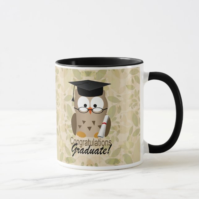Taza Graduado sabio lindo del búho (Derecha)