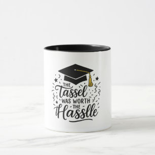 Taza "Graduation Mug - Graduate Holding Cap Illustratio