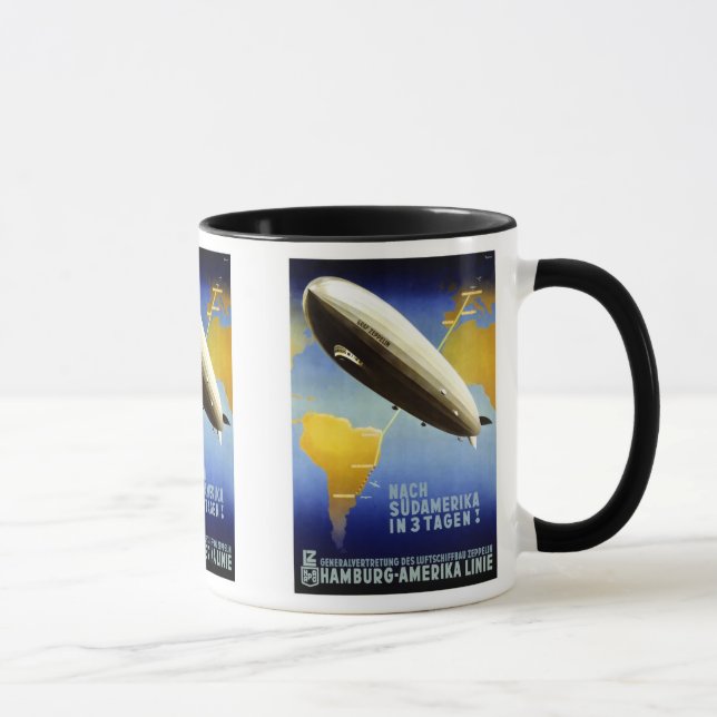 Taza Graf Zeppelin Vintage german Travel (Derecha)