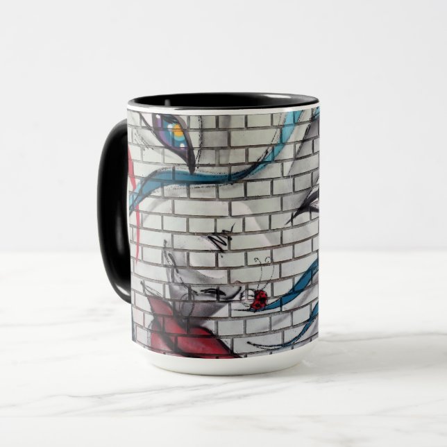 Taza Graffiti Chica asiático (Anverso izquierdo)