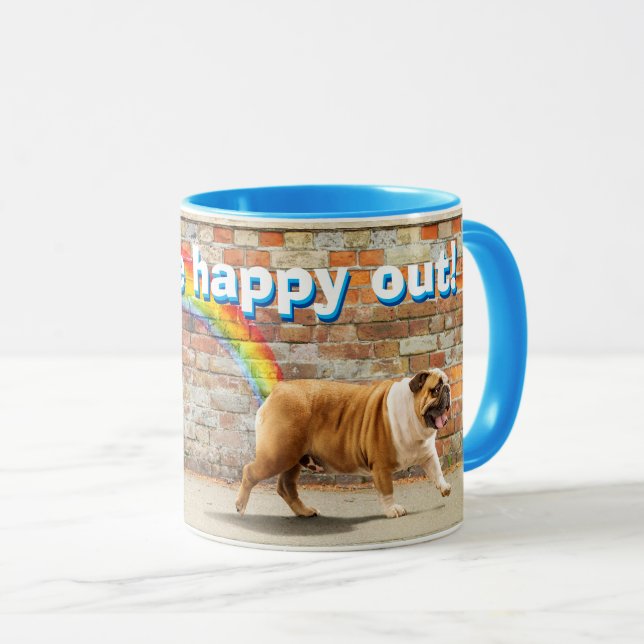 Taza Graffiti de perro y arcoiris (Anverso derecho)