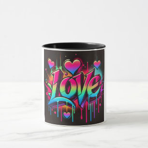 Taza Graffiti neón Love Street Art