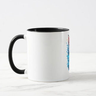 Taza gráfica de gato explosión de color: salpicadu