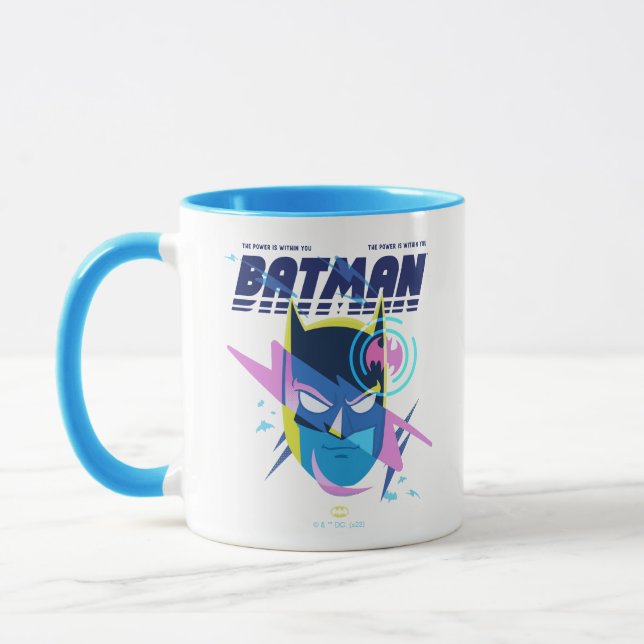 Taza Gráfica de la cabeza de la luz Batman para siempre (Izquierda)