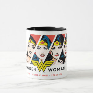 Taza Gráfica de la evolución cómica de mujer maravil