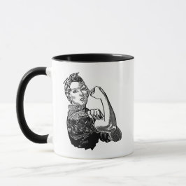 Taza Gráfica de la línea feminista Rosie-The-Riveter