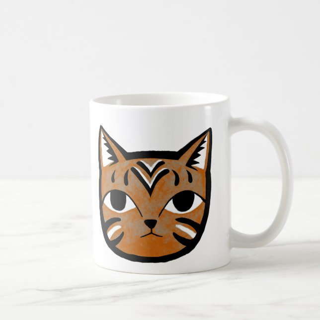 Taza gráfica de la taza de Tabby del gato del gato (Derecha)