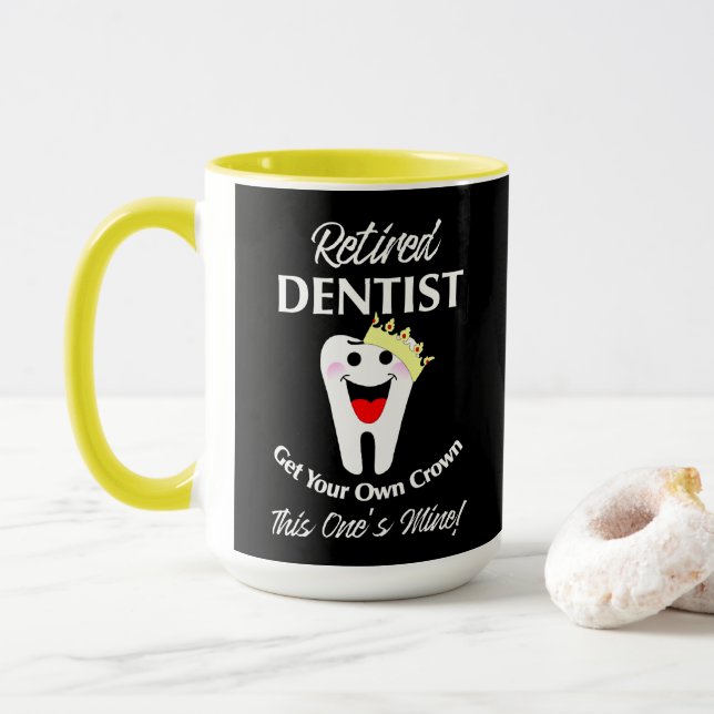Taza Gráfica de retiro de Novedad divertida de dentista (Con donut)