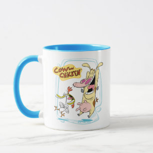 Taza Gráfica de risa de vaca y pollo