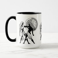 Gráfica de zodiaco de Gemini de estilo griego
