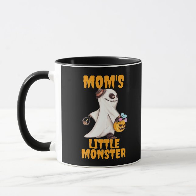 Taza Gráfica divertida de mamá, el pequeño monstruo del (Izquierda)