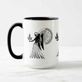 Taza Gráfica Virgo Virgin Zodiac de estilo griego