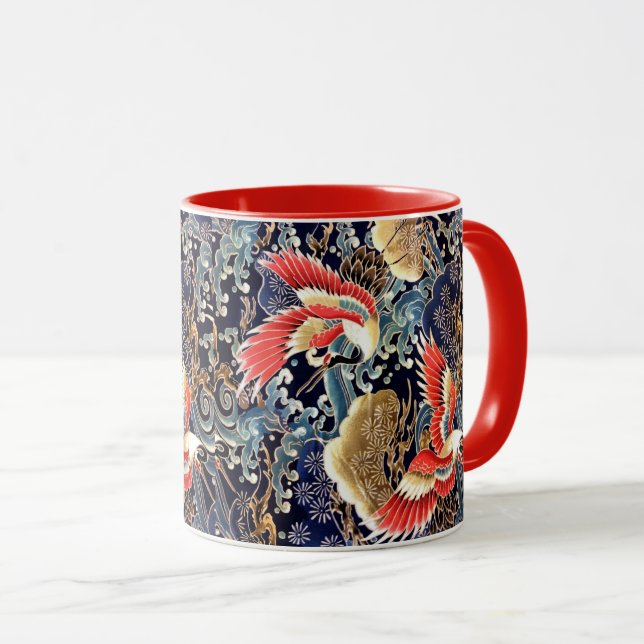 TAZA GRÁFICAS, OLAS, FLORES DE PRIMAVERA (Anverso derecho)
