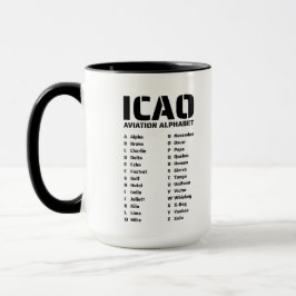 Taza Gráfico de alfabetos de aviación de la OACI