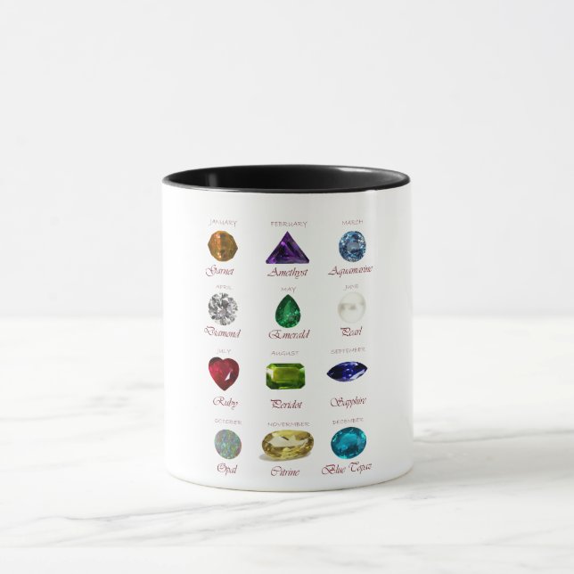 Taza Gráfico de Birthstone (Centro)