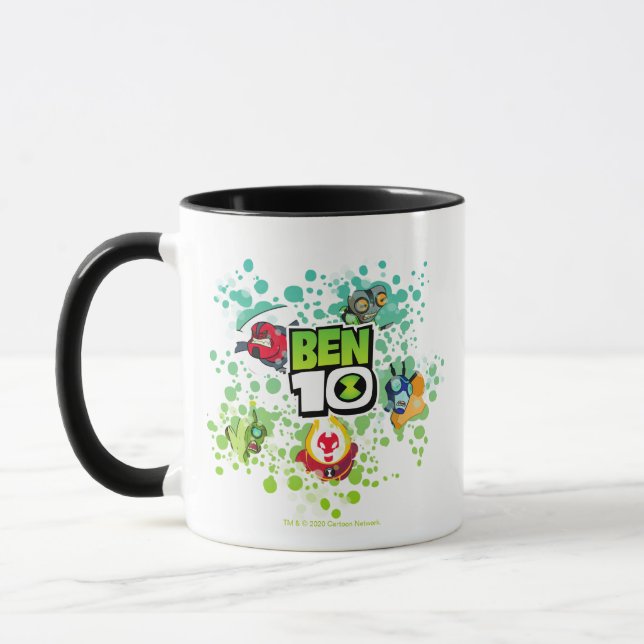 Taza Gráfico de burbujas de Ben 10 Alien Forms (Izquierda)