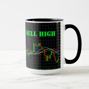 Taza Gráfico de candeleros del mercado de valores Compr