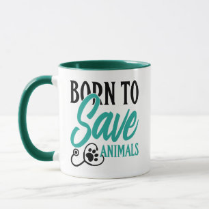 Taza Gráfico de corazón con huella de pata y estetoscop