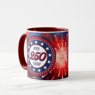 Taza Gráfico de fuegos artificiales de explosión por el