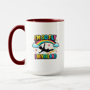 Taza Gráfico de Niño Volador de Fantasía de Estrellas d