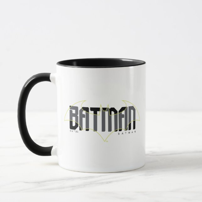 Taza Gráfico de nombre de alta tecnología de Batman (Izquierda)