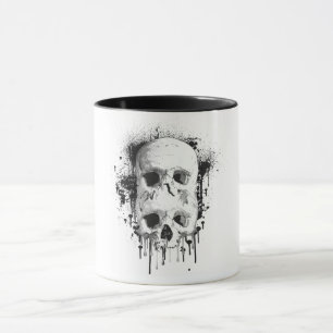 Taza Gráfico de salpicaduras de tinta negra con goteo d