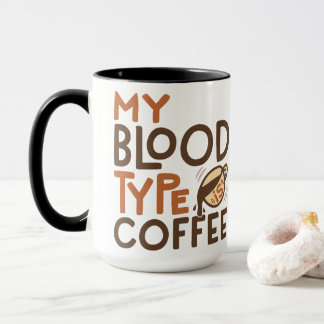 Taza Gráfico de Tipo de Sangre de Café para Regalo de A