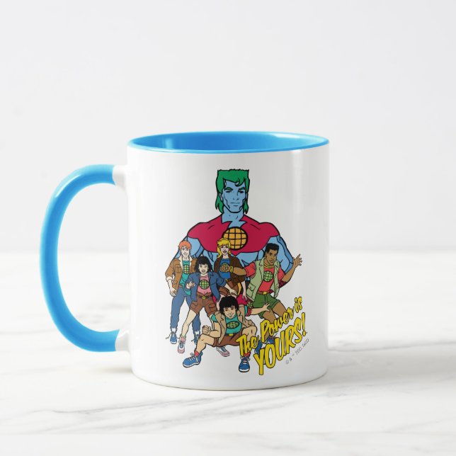 Taza Gráfico del Capitán Planeta - ¡El Poder Es Tuyo! (Izquierda)