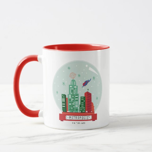 Taza Gráfico del Globe de Nieve de Superman Metropolis (Izquierda)