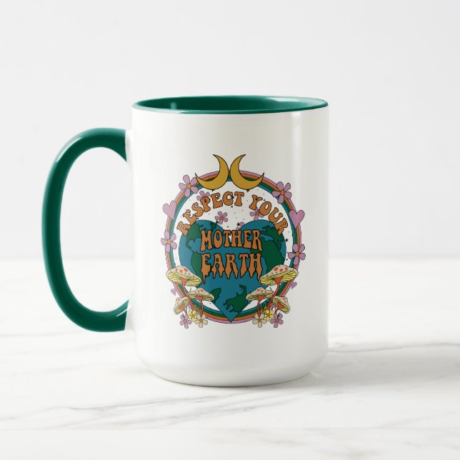 Taza Gráfico retro madre tierra de 70 (Izquierda)