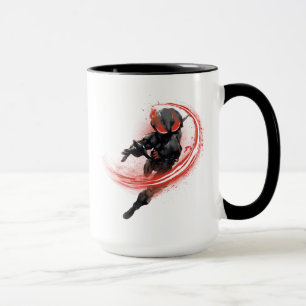 Taza Gráfico rojo del golpe fuerte del Manta negro de