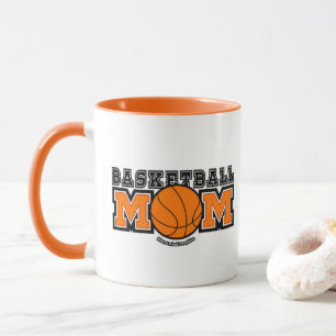 Taza Gráficos de locura de mamá de baloncesto